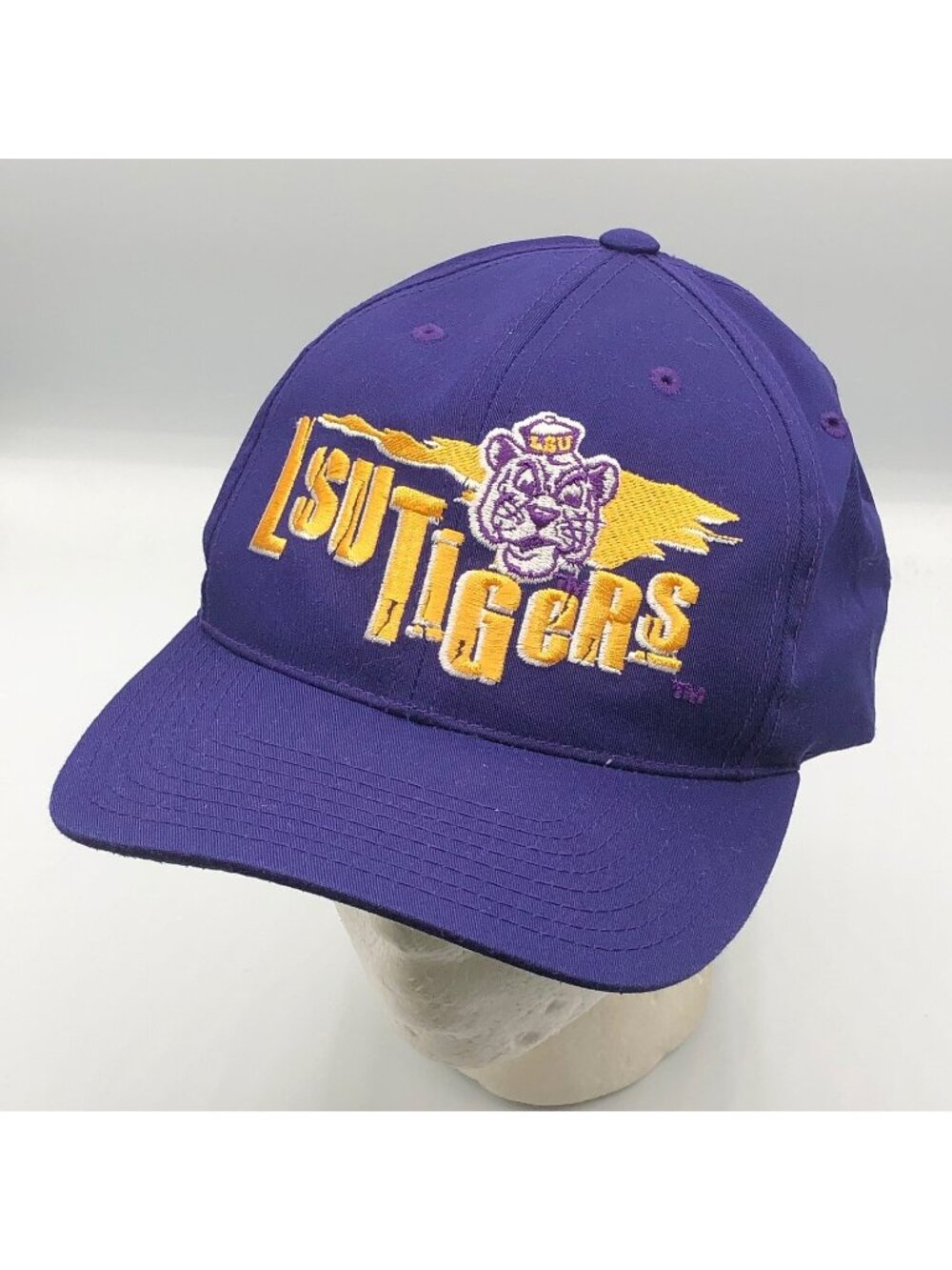 LSU Tigers Louisiana State University Annco Purple Emboirdered Snapback Hat NCAA